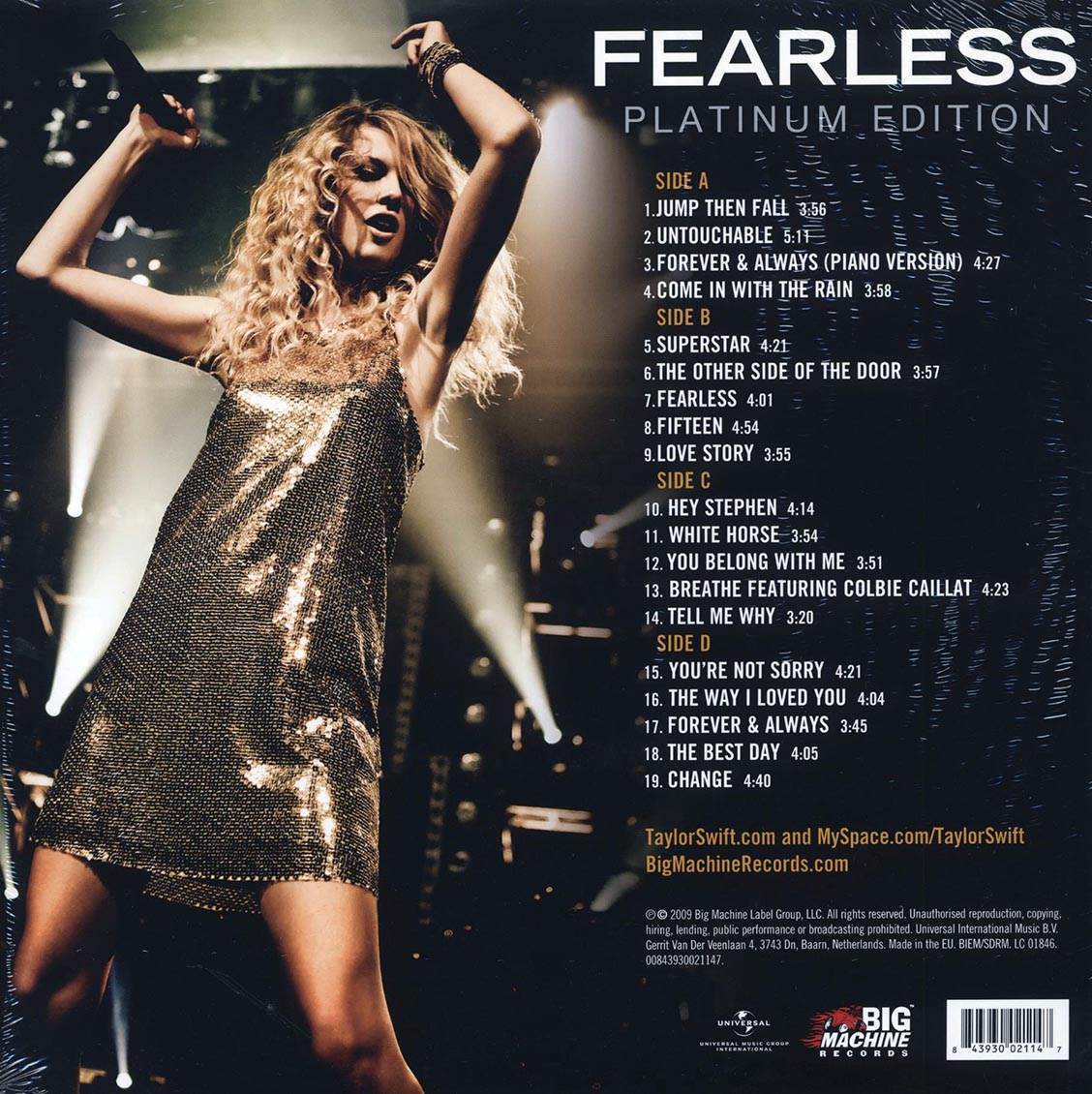 Taylor Swift - Fearless: Platinum Edition (180g Vinyl 2LP)