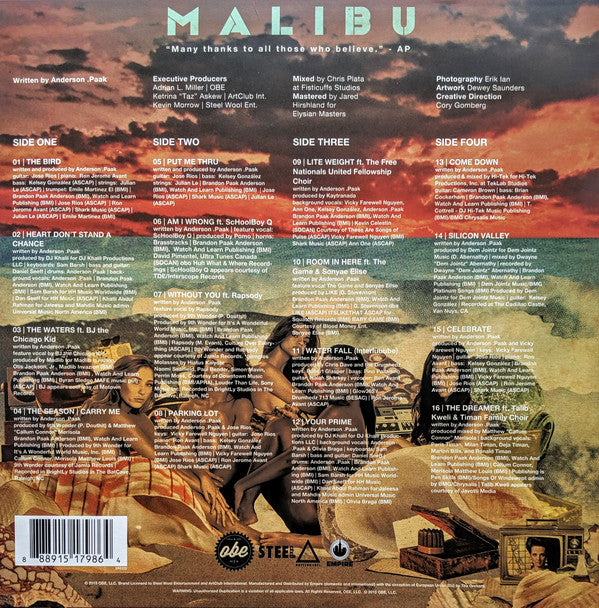 Anderson .Paak - Malibu  (2xLP, Album) (Mint (M))
